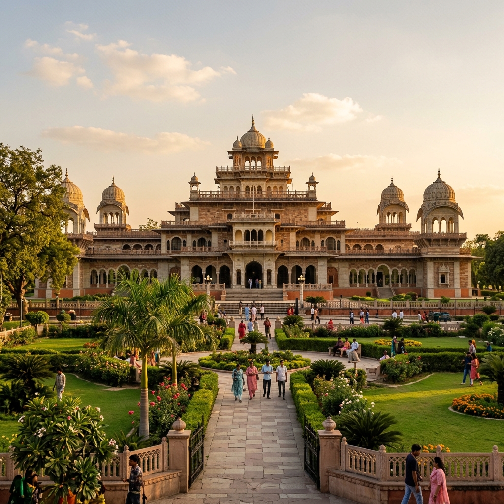 Albert Hall Museum in Jaipur — Indo-Saracenic architecture and beautiful gardens