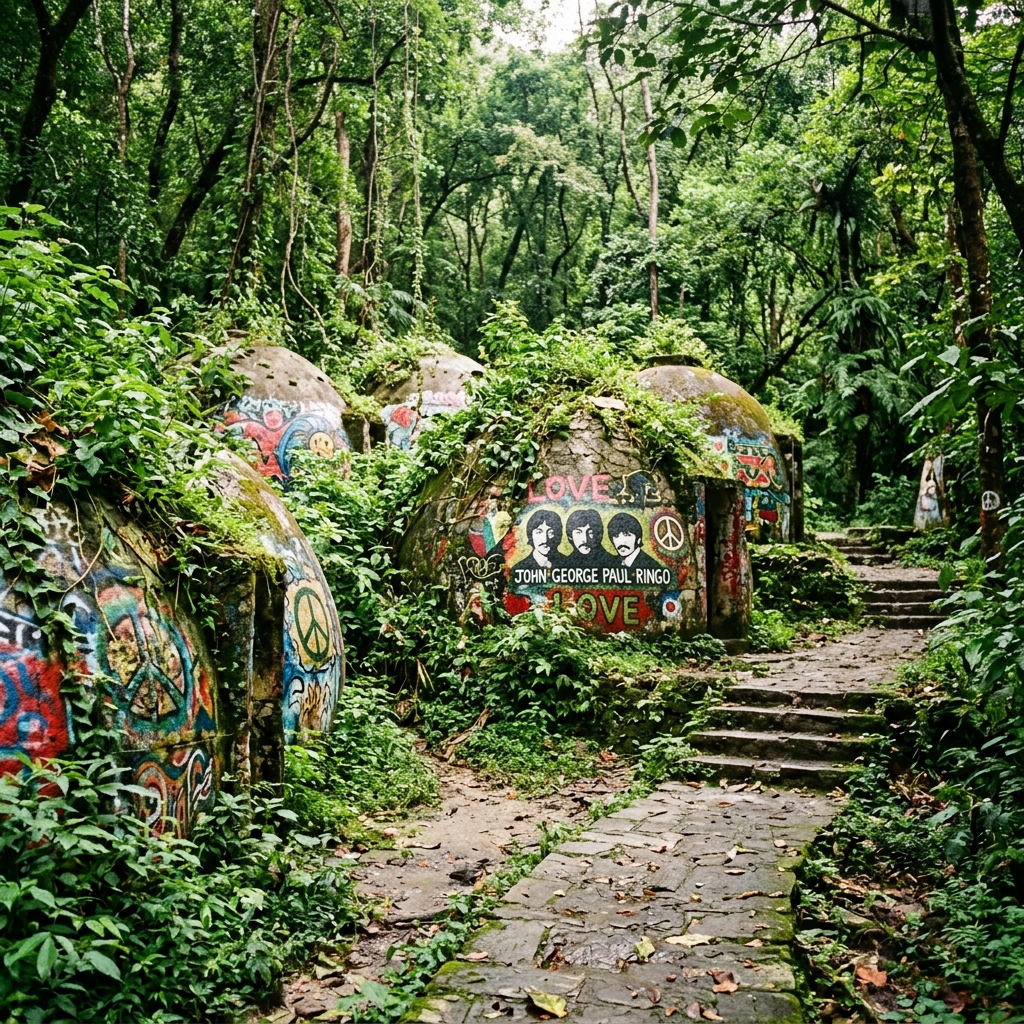 Beatles Ashram Chaurasi Kutia in Rishikesh forest